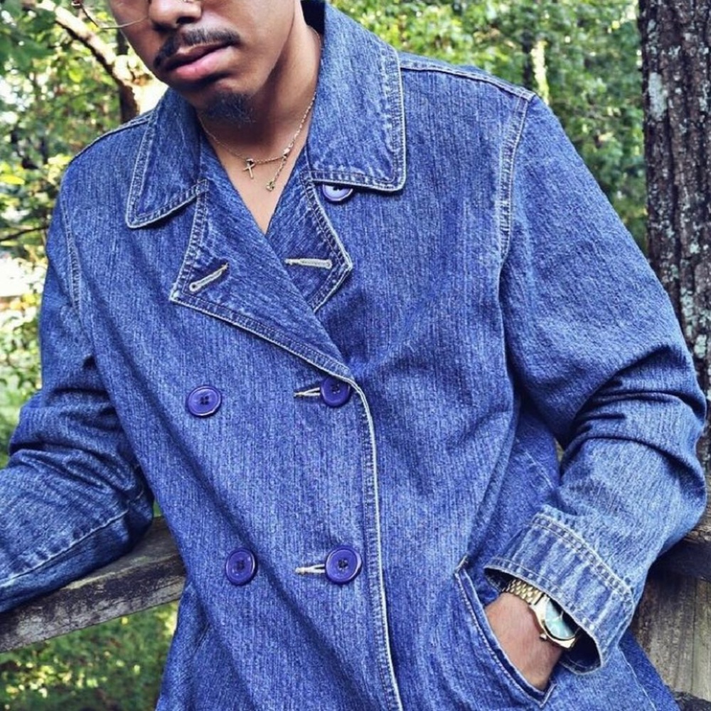 UNISEX Denim Trench Coat